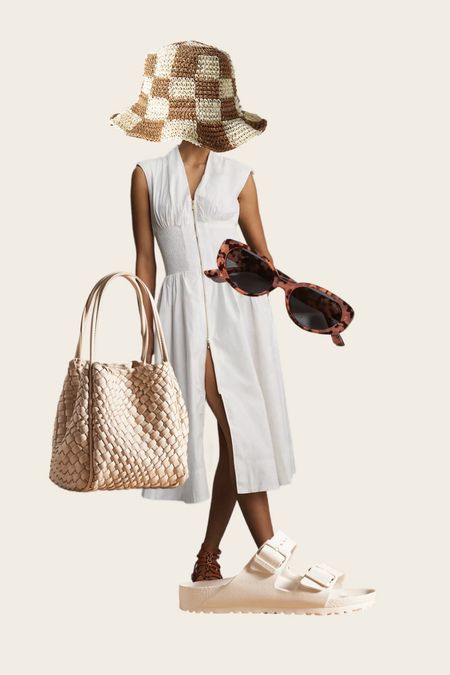 An all white look for spring & summer from the LTK Spring Sale! I really love this woven bag & this checkered raffia bucket hat! 

#LTKSeasonal #LTKSpringSale #LTKsalealert