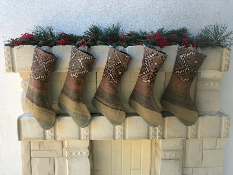 Set of 5 VINTAGE Seasonvintage Stockings Santa Claus - Etsy | Etsy (US)