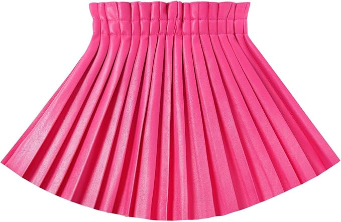 WELAKEN Pu Leather Skirts for Girls Kids & Teen & Toddler & Women Faux Leather Pleated Skirts | Amazon (US)
