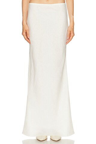 Cult Gaia Chantel Linen Skirt in Ivory | FWRD 