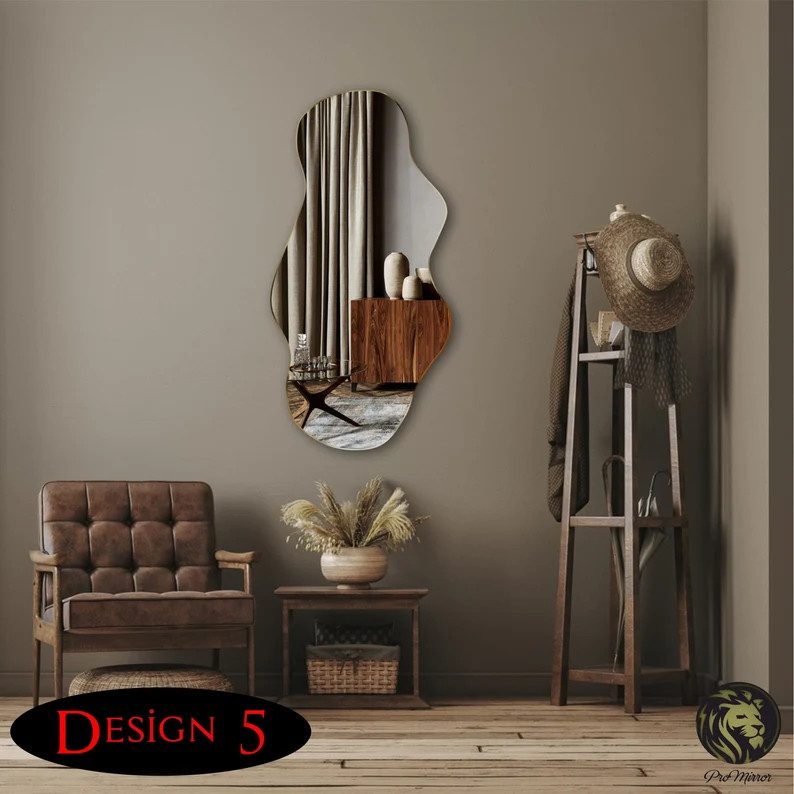 Asymetric Mirror, Wavy Mirror, Pond Mirror, mirror, wall mirror, full length mirror, mirror wall ... | Etsy (US)