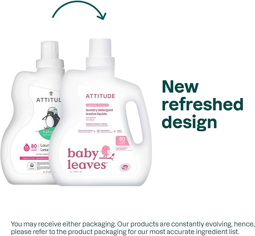 ATTITUDE Baby Laundry Detergent Liquid, EWG Verified, Safe for Baby Clothes, Infant and Newborn, ... | Amazon (US)