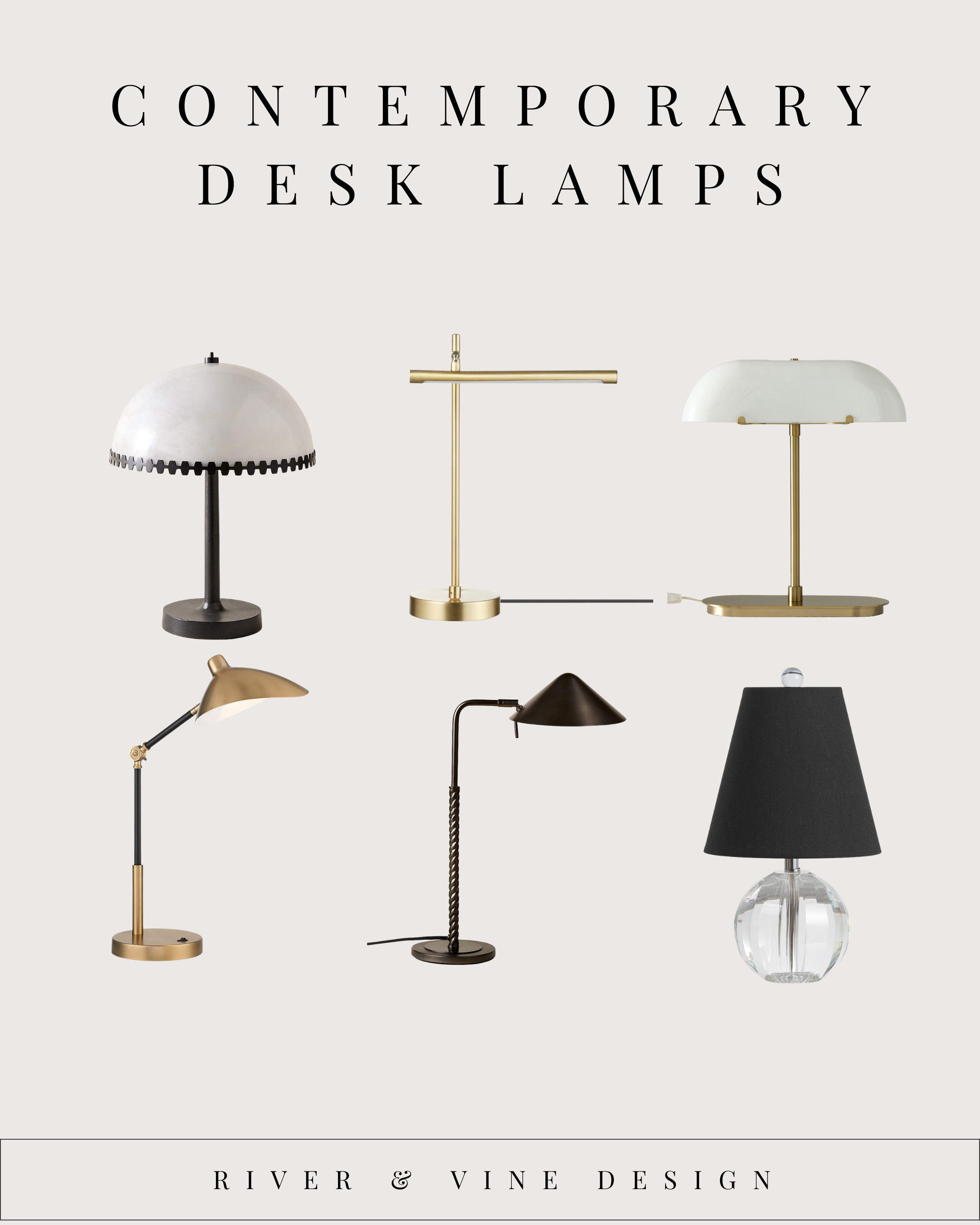 Desk lamps are one of those details that quietly set the tone of a workspace.

These contemporary styles balance clean lines with warmth — a mix of metal, soft curves, and subtle contrast that works just as well on a desk as it does on a console or side table. I like lamps that feel intentional without leaning overly modern or industrial, and every one of these does exactly that.

All pieces are linked so you can mix based on your space and lighting needs 👇 

 #LTKHome