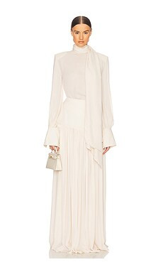 Helsa Diaphanous Scarf Blouse in Vanilla from Revolve.com | Revolve Clothing (Global)