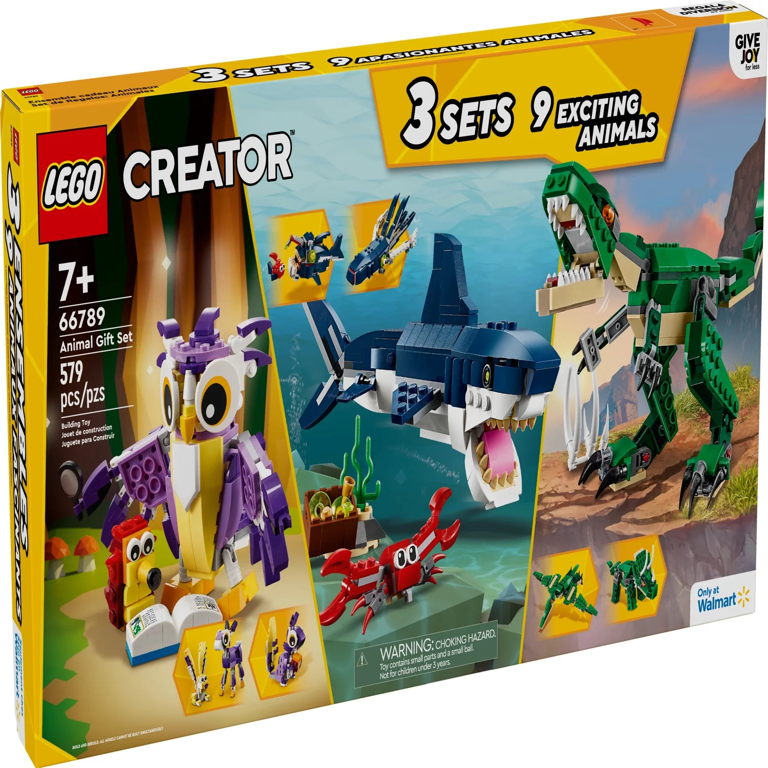 LEGO Creator Animal Gift Set, Build and Rebuild 9 Exciting Animal Toys in 1 Box, Gift for Nature ... | Walmart (US)