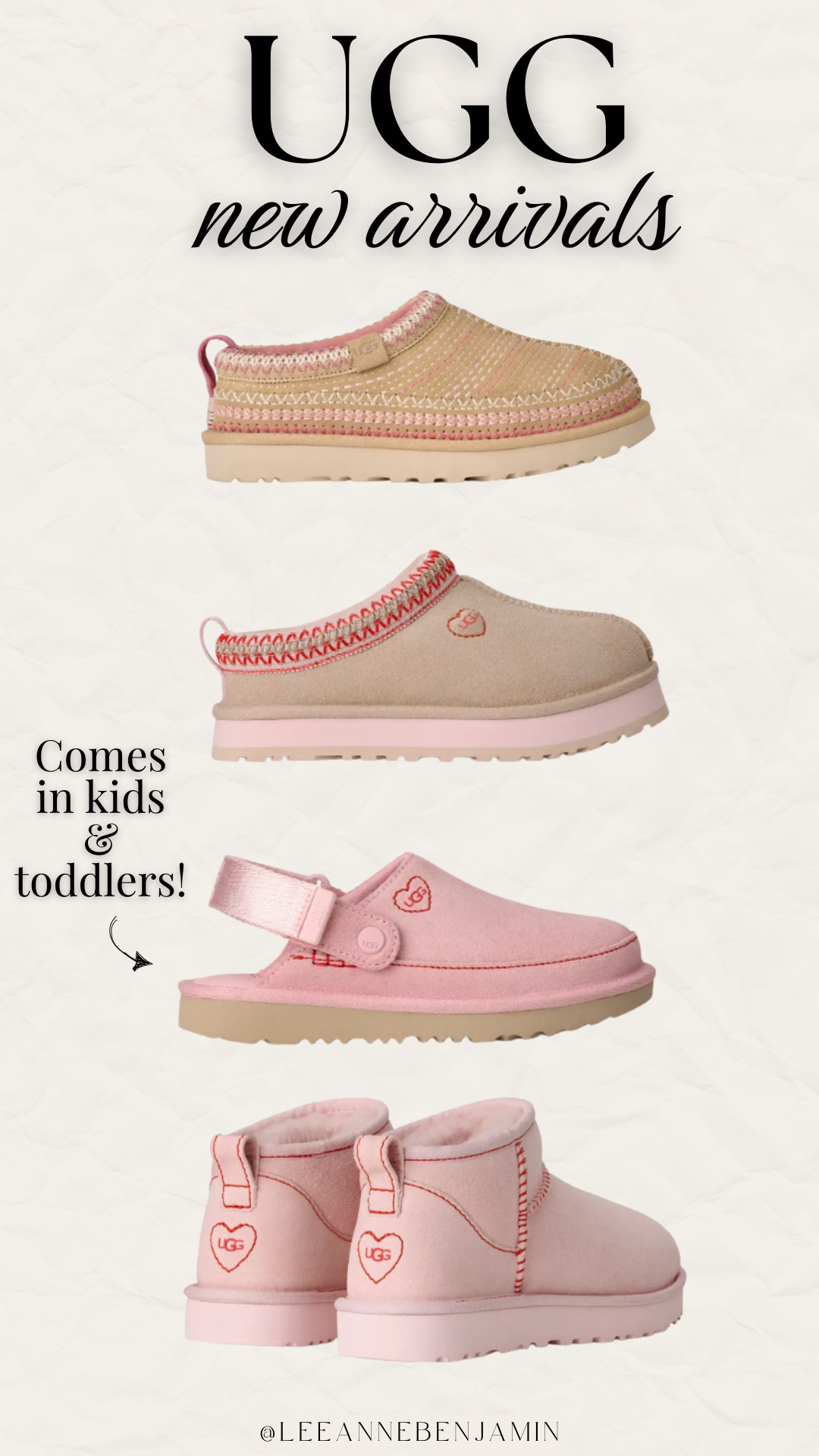 New arrivals at UGG! The cutest selection for Valentine's day with clogs that come in kids and toddlers! 

 #LTKValentine #LTKootd #LTKKids