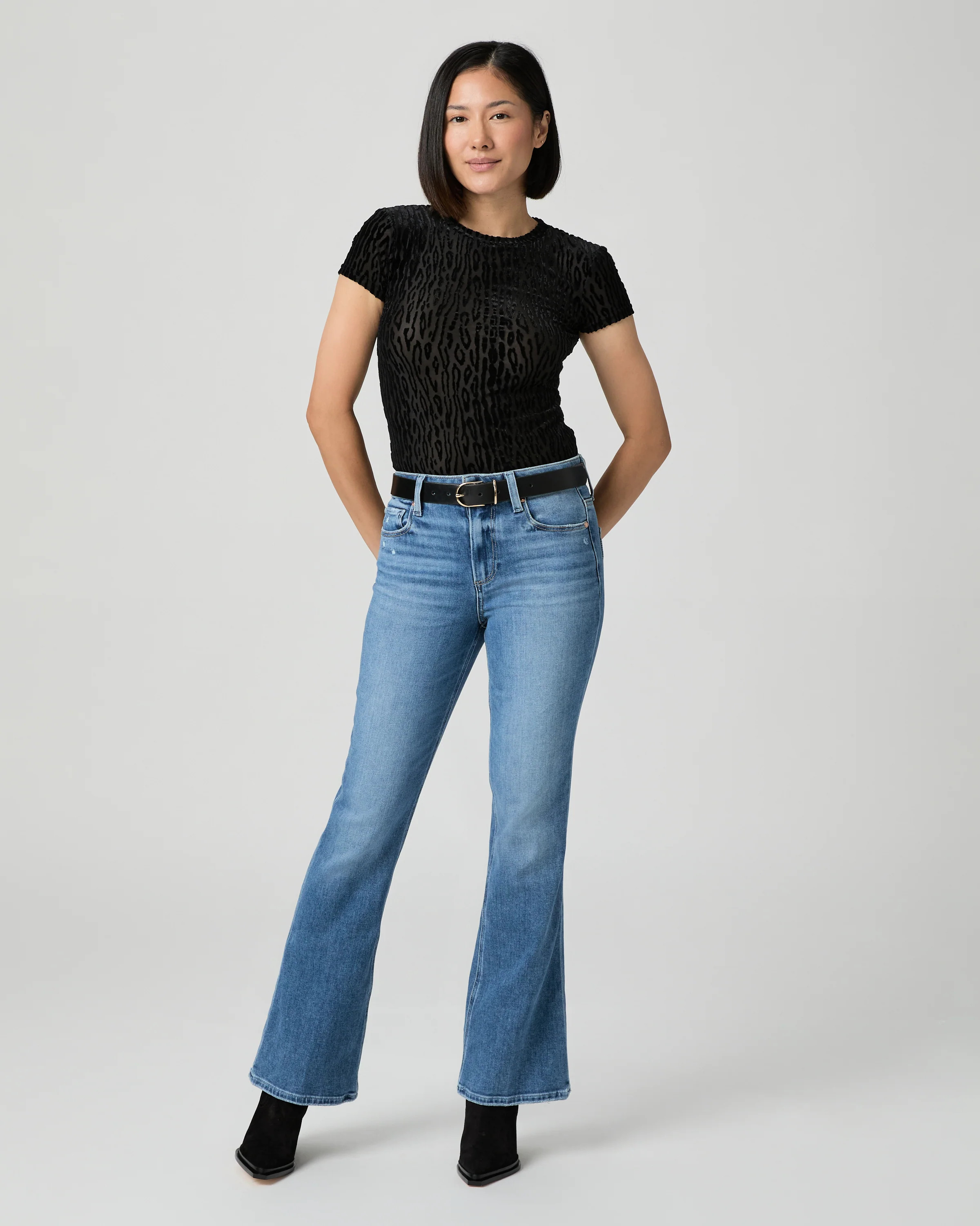 High Rise Laurel Canyon Petite Bootcut Jean | Paige
