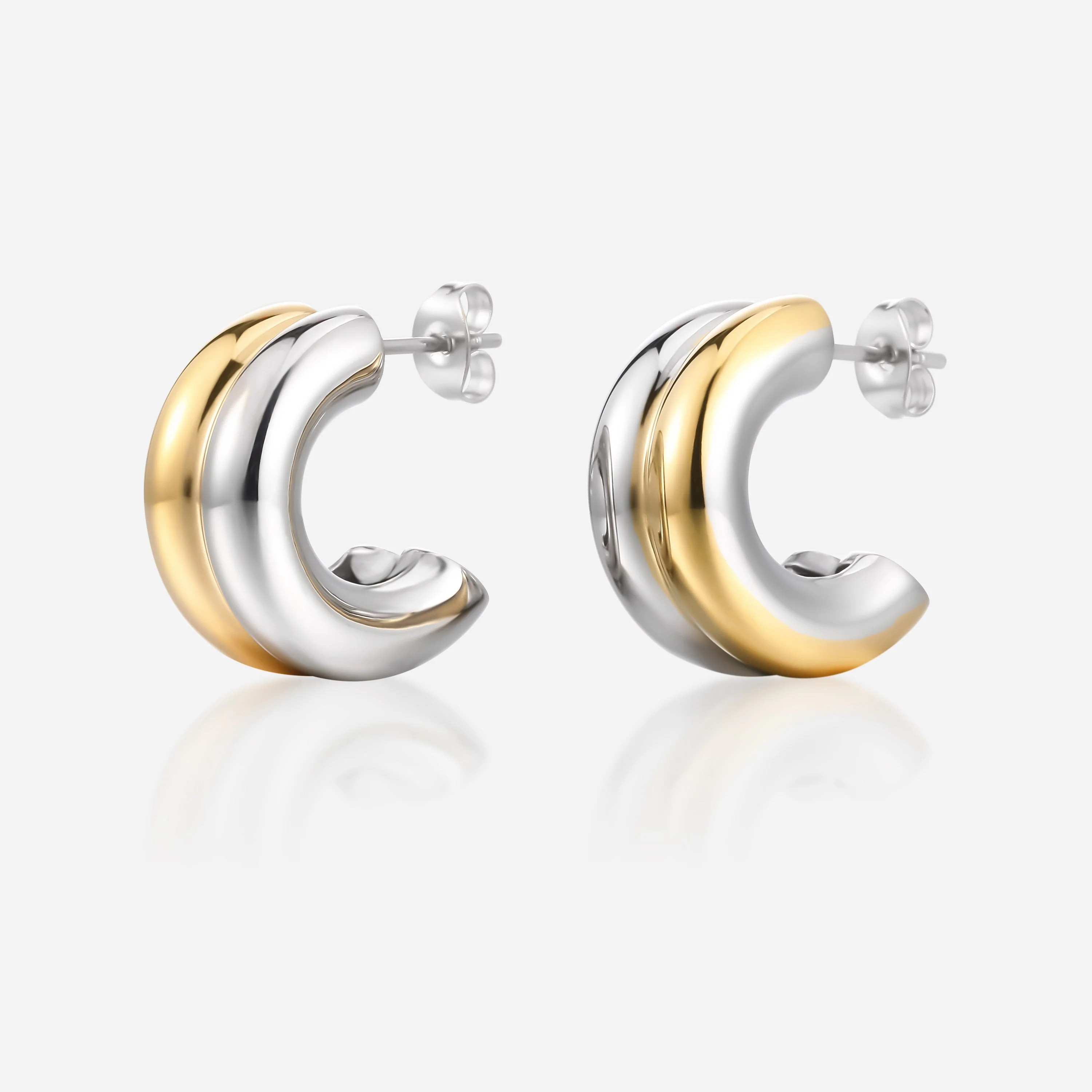 Mixed Metal Mini Huggies | Victoria Emerson