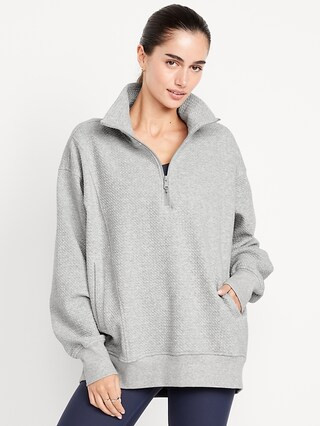 Dynamic Fleece Oversized Textured Tunic Sweatshirt | Old Navy (US)