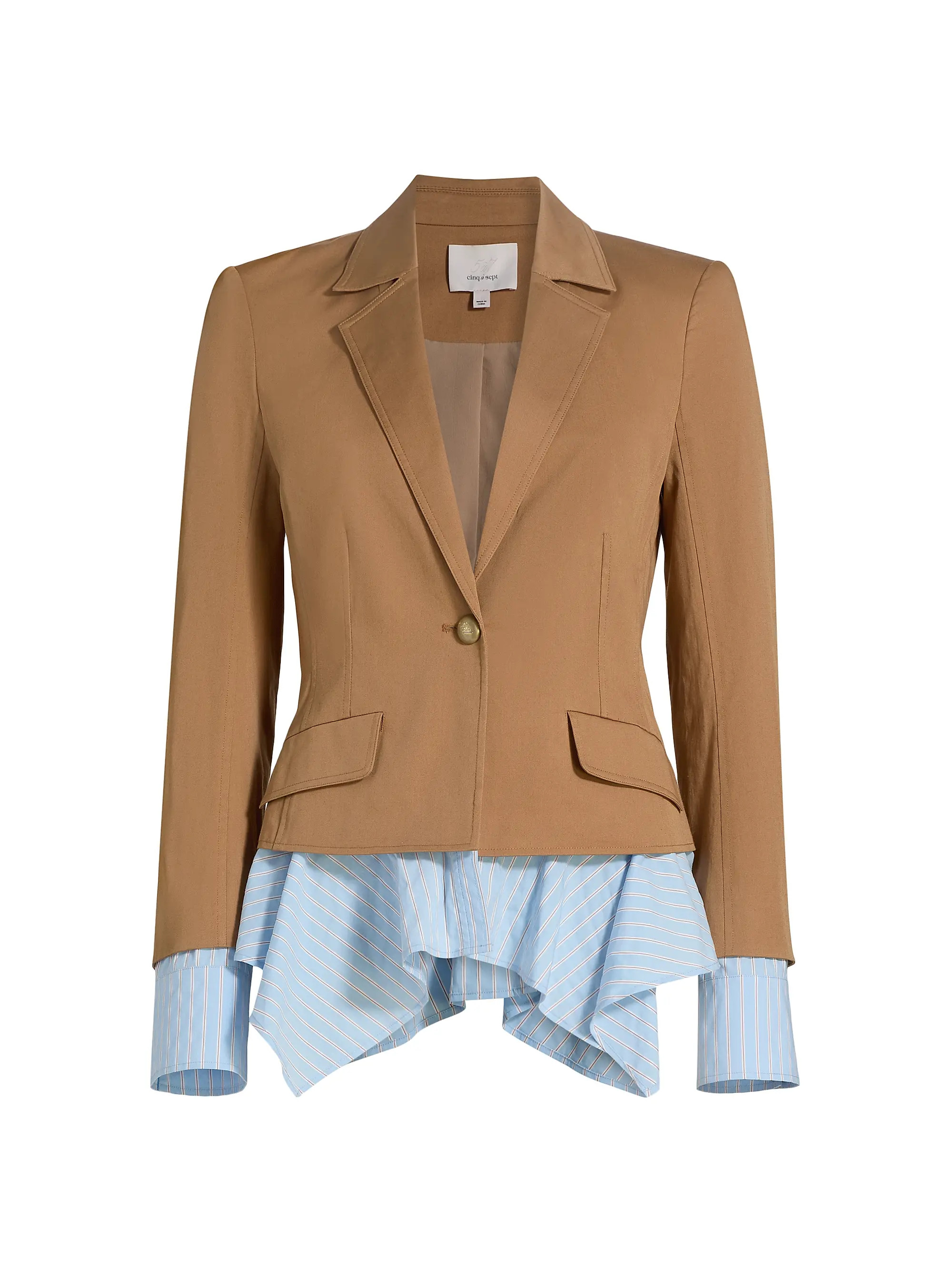 Shilo Combo Cotton-Blend Single-Breasted Jacket | Saks Fifth Avenue