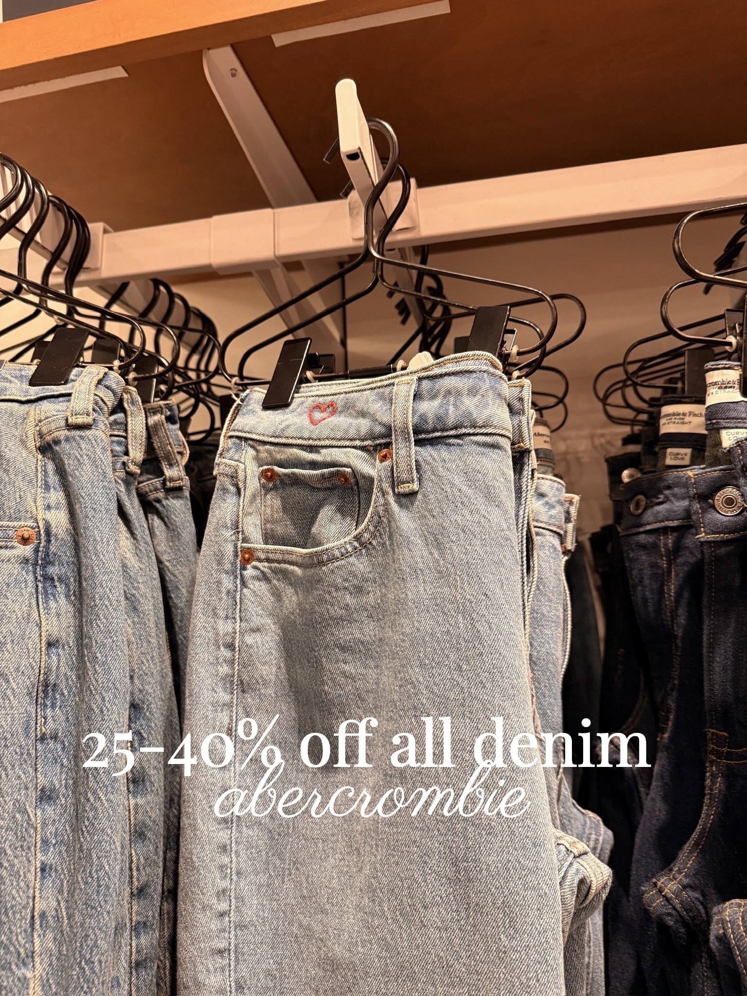 25-40% off all denim from Abercrombie! Use code DENIMAF for an extra 15% off your order!

Curve love, sale alert, watchnow, new arrivals, finds under 100, Amanda west 

#LTKSeasonal #LTKValentine #LTKSaleAlert