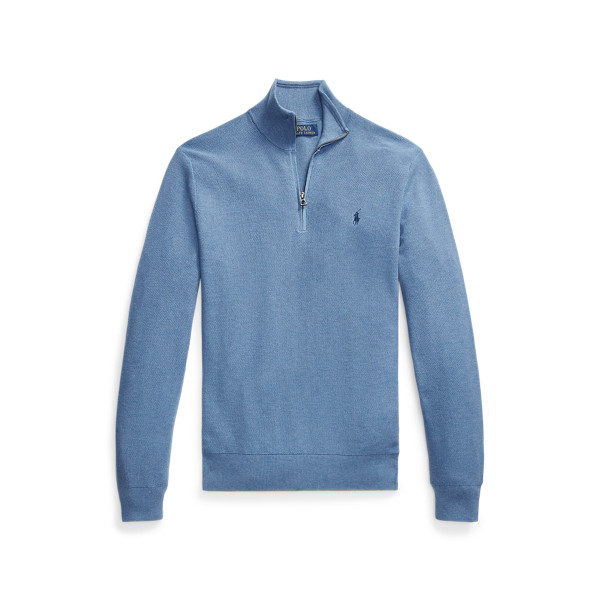 Mesh-Knit Cotton Quarter-Zip Jumper | Ralph Lauren (UK)