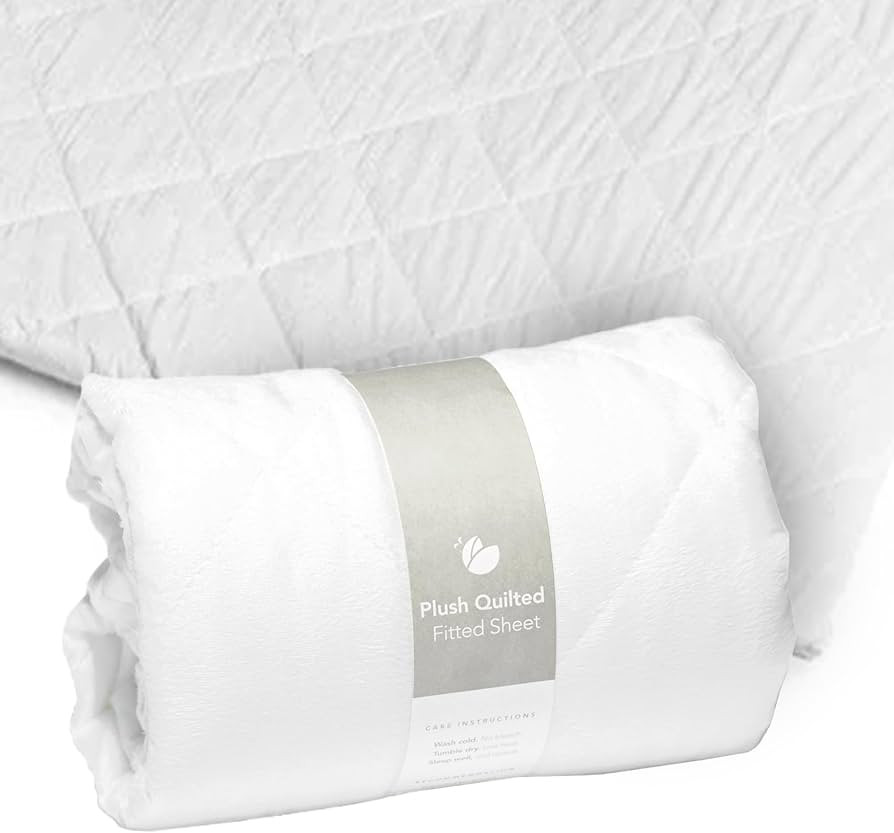 Guava Lotus Travel Crib Sheet | Plush Quilted Fitted Sheet with Manufacturer-Approved Fit | Soft ... | Amazon (US)