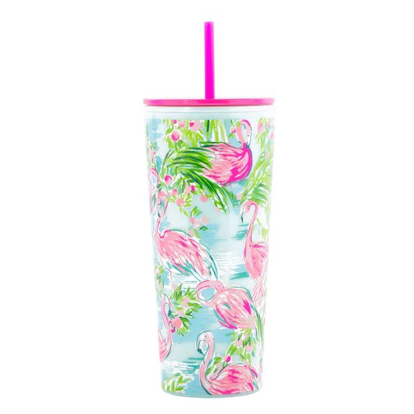 Lilly Pulitzer Classic Monogrammed Lilly Tumbler with Straw | Sunny & Southern