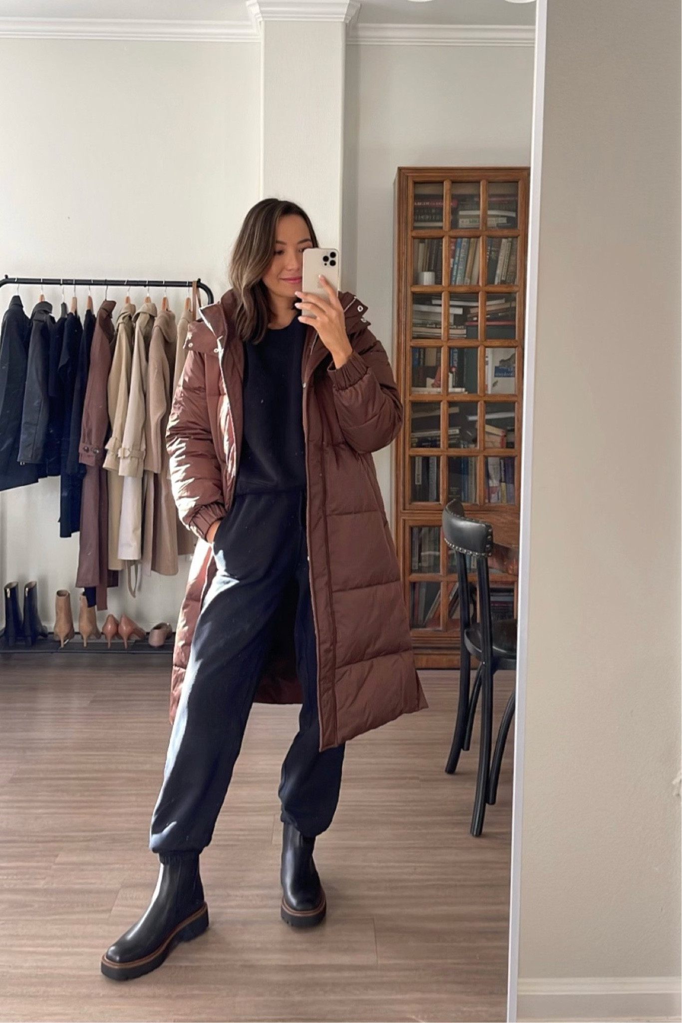 Full outfit almost sold out - limited sizes available still for items 
30% off Abercrombie + 15% off with code CYBERAF black Friday sale! 

• puffer coat is super warm! wearing extra small petite - runs long 
• sweatshirt and sweater pants are soo warm! Wearing small top and xs bottoms 
•Sam Edelman waterproof boots tts 

Winter outfit / Comfortable warm cold weather outfit￼

#LTKHoliday #LTKsalealert #LTKCyberweek