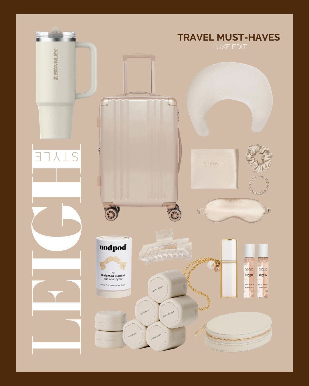 Chic travel essentials for a luxe, stress-free getaway.

#TravelEssentials #LuxuryTravel #NeutralTones #TravelInStyle #CarryOnMustHaves #TravelAccessories #PackingEssentials #OnTheGo #AirportStyle #TravelReady #EffortlessStyle 

 #LTKBeauty #LTKTravel