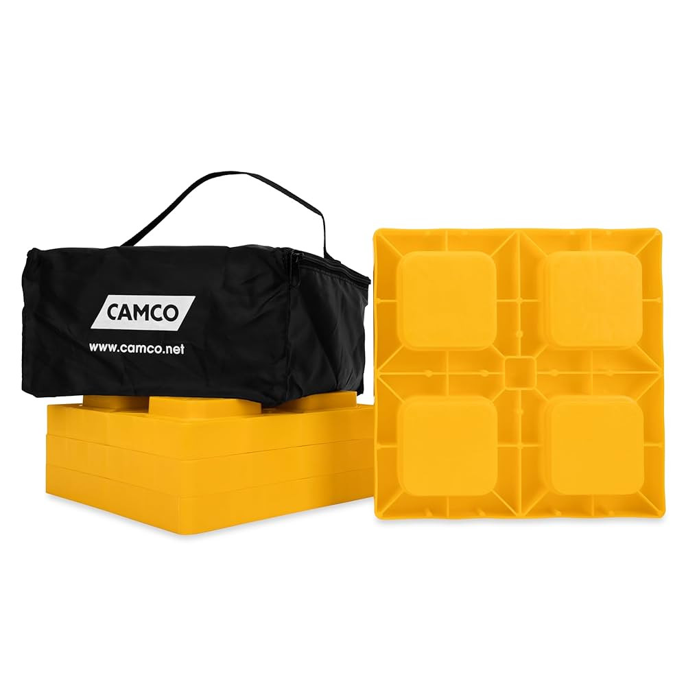 Camco Camper/RV Leveling Blocks - Features Stackable Interlocking Design & Includes Zippered Bag ... | Amazon (US)