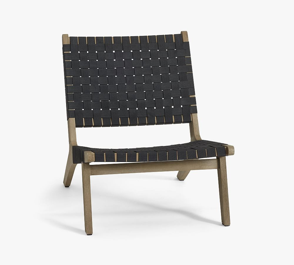 Abbott Acacia Woven Outdoor Lounge Chair | Pottery Barn (US)