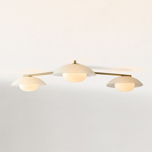 Bezel 3-Light Metal Flush Mount (60") | West Elm CA