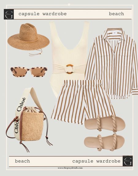 Beach vacation outfit; beach capsule, one piece swimsuit, striped set, resort outfit 

#LTKswim #LTKtravel #LTKstyletip
