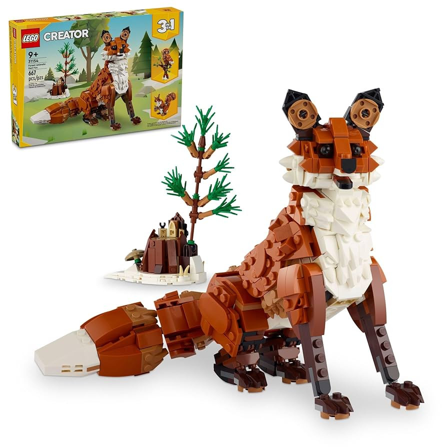 LEGO Creator 3 in 1 Forest Animals Red Fox Toys - Building Toys for Kids, Boys & Girls, Ages 9+ -... | Amazon (US)