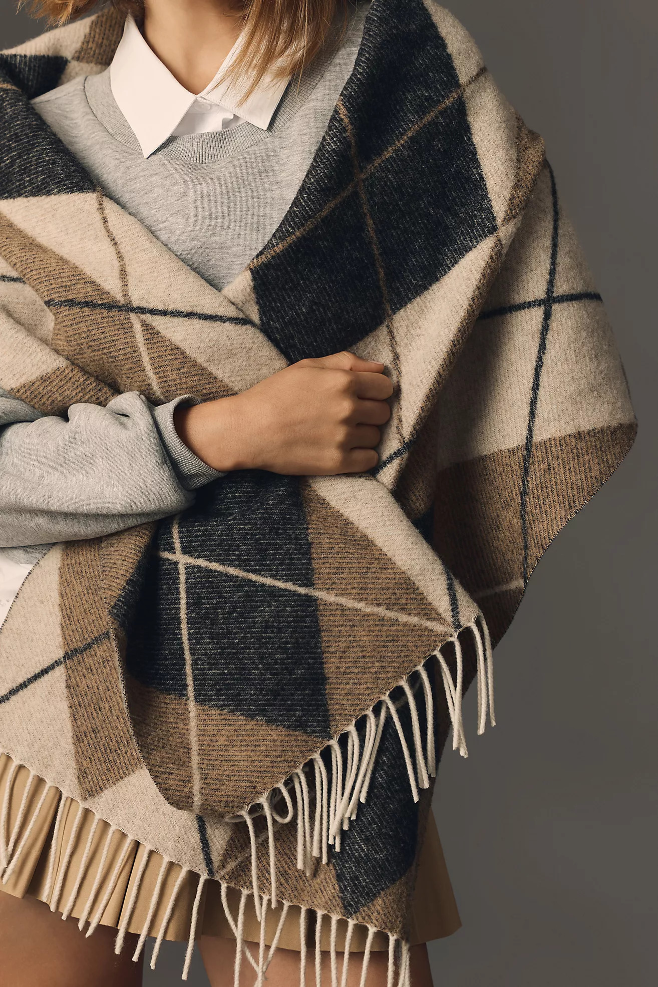 Tartan Blanket Co. x Pretty Little Fawn Argyle Scarf | Anthropologie (US)