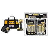 DEWALT DCF885C1 20V Max 1/4" Impact Driver Kit with DEWALT Titanium Drill Bit Set, 10-Piece Impact R | Amazon (US)
