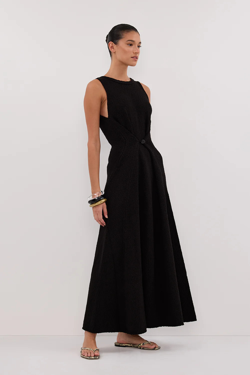SUE BLACK KNIT MAXI DRESS | DISSH