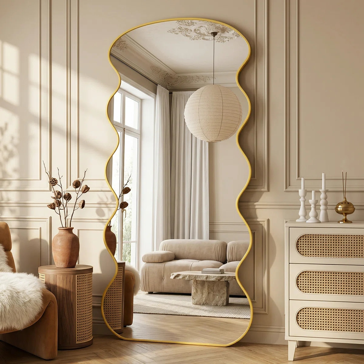 Arched  Metal Oversized Full-Length Mirror | Wayfair North America