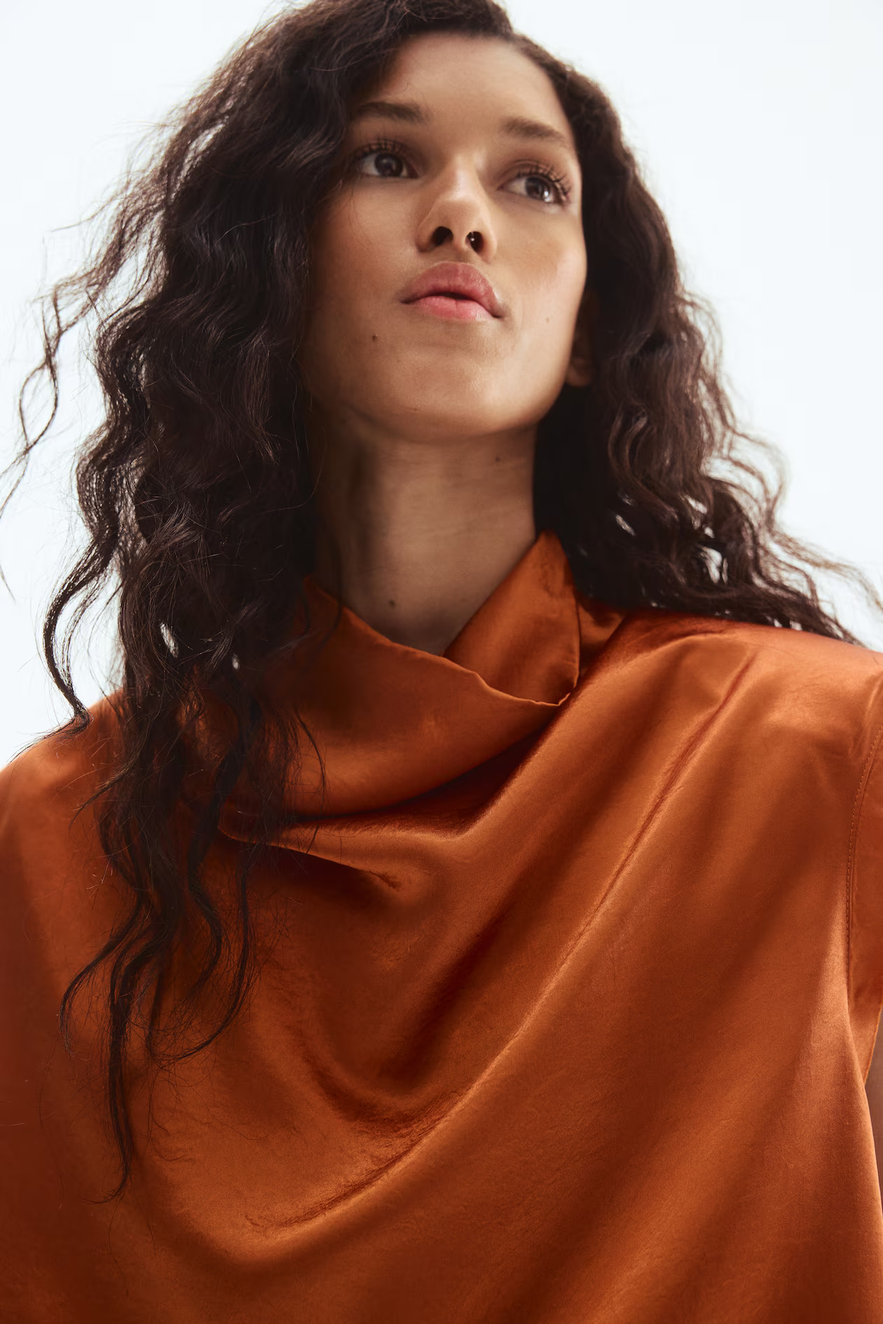 Cowl-Neck Satin Top | H&M (US + CA)