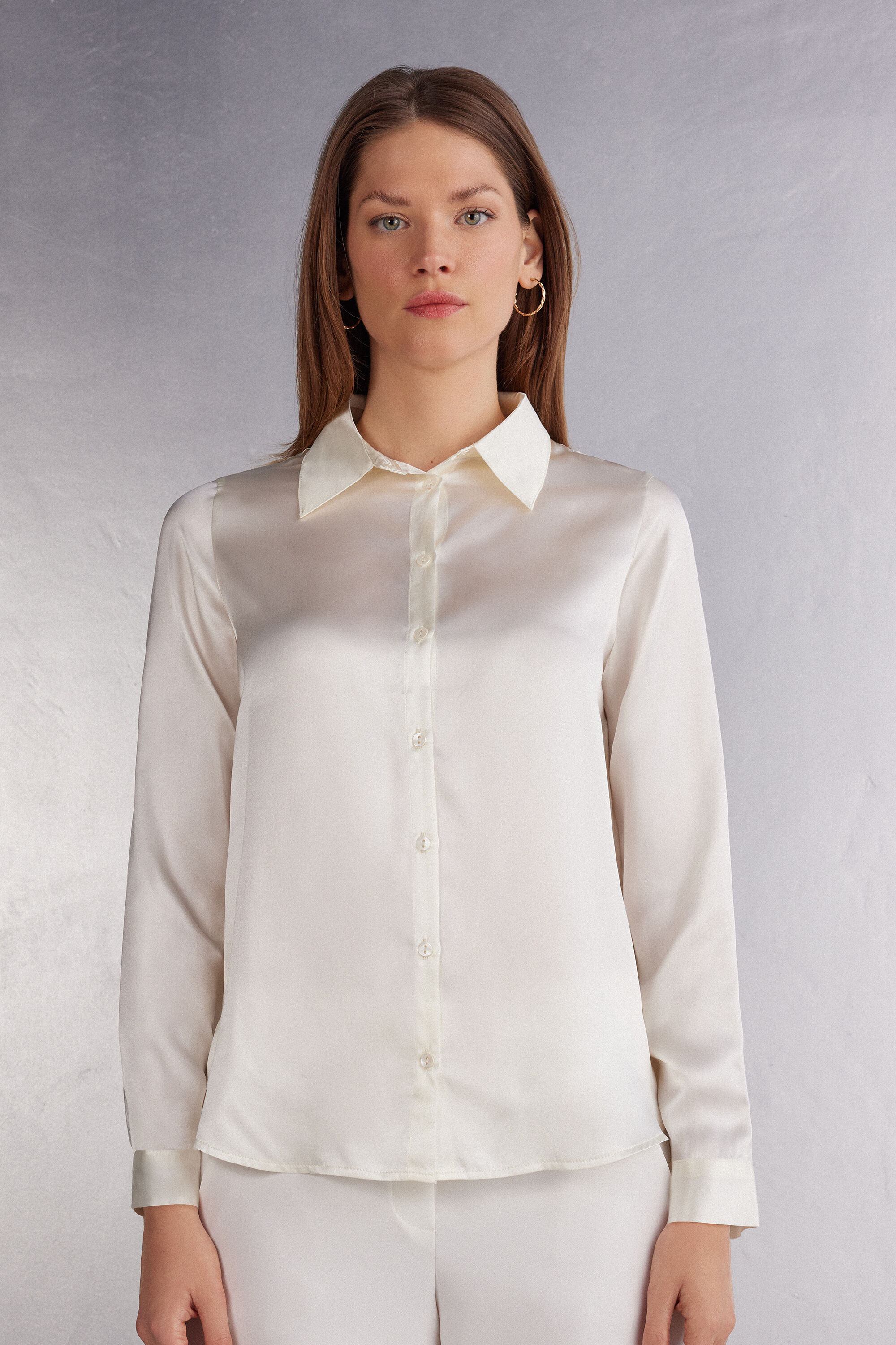 Long Sleeve Silk Shirt | Intimissimi (US)