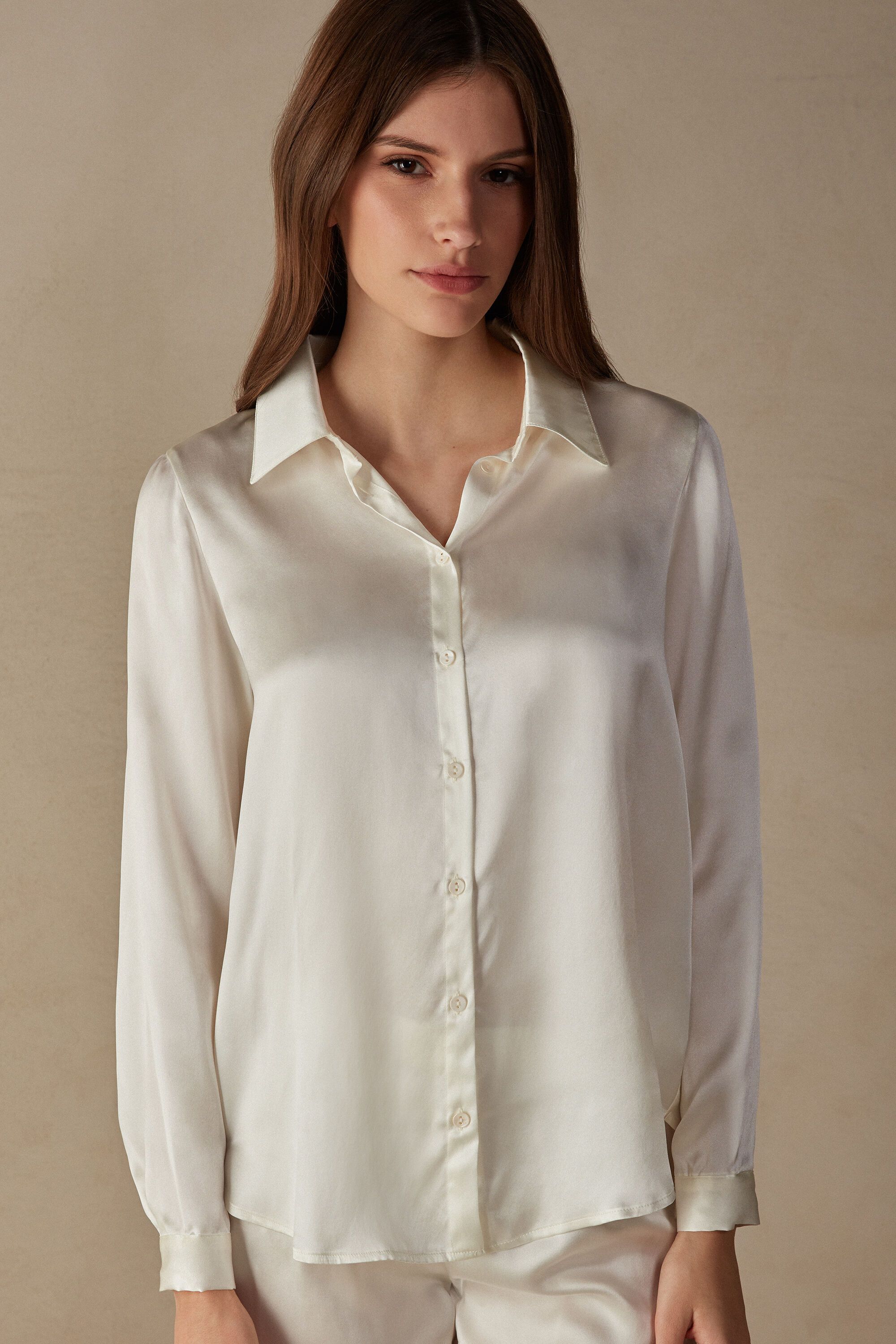 Long Sleeve Silk Shirt | Intimissimi (US)