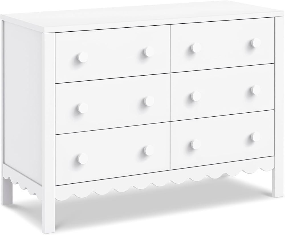 DaVinci Sammy Scallop 6-Drawer Dresser in White | Amazon (US)