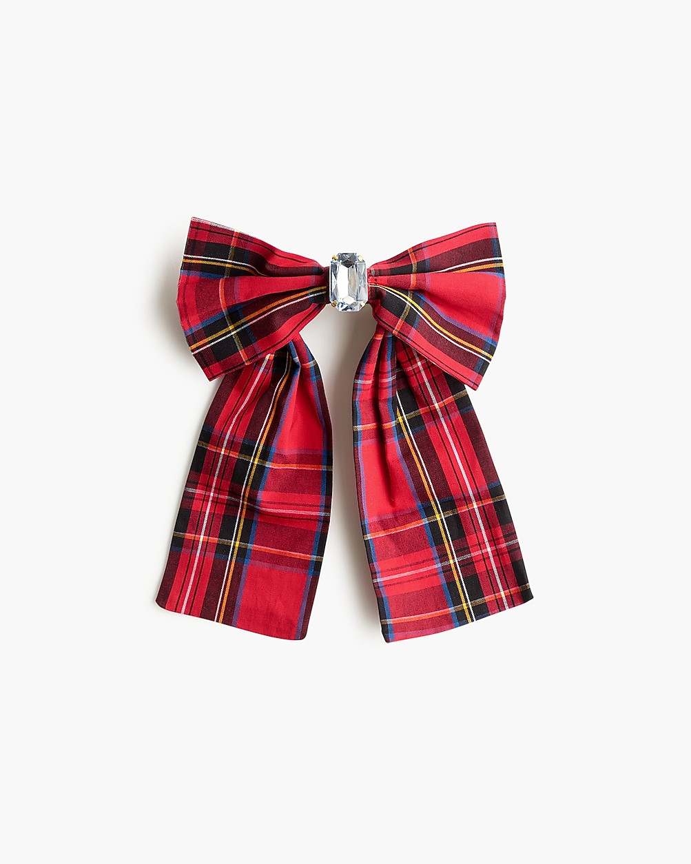 Embellished tartan bow barrette | J.Crew Factory