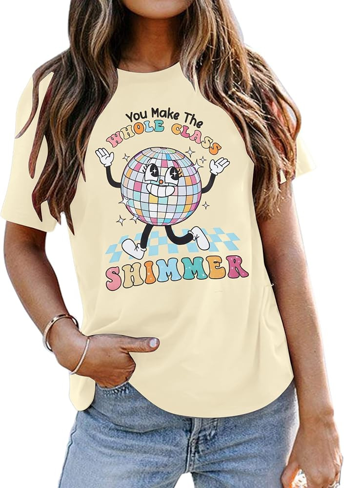Teacher Shirts Teacher Appreciation Gifts: You Make The Whole Class Shimmer Shirt Funny Preschool... | Amazon (US)