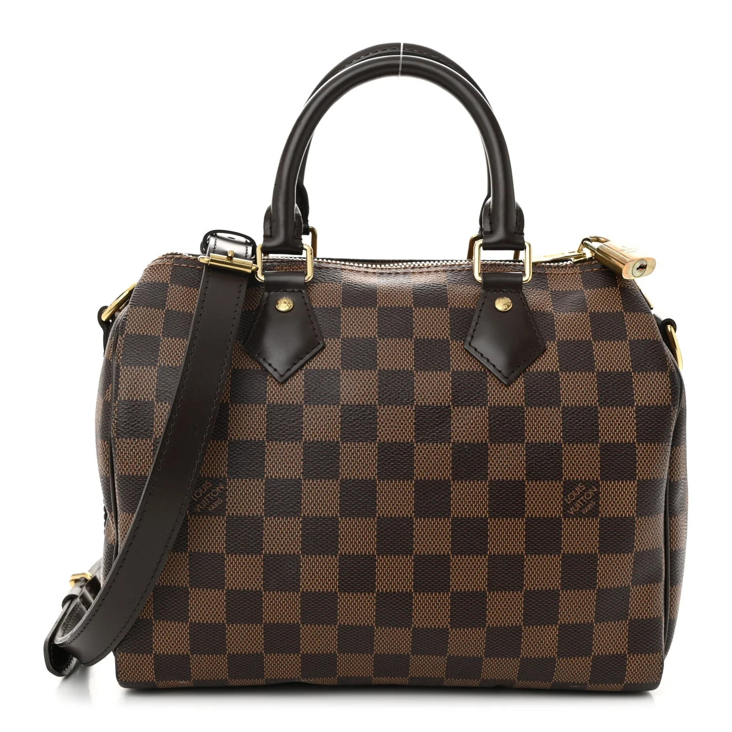 Louis Vuitton Damier Ebene Speedy Bandouliere 25 1727345 | FASHIONPHILE (US)