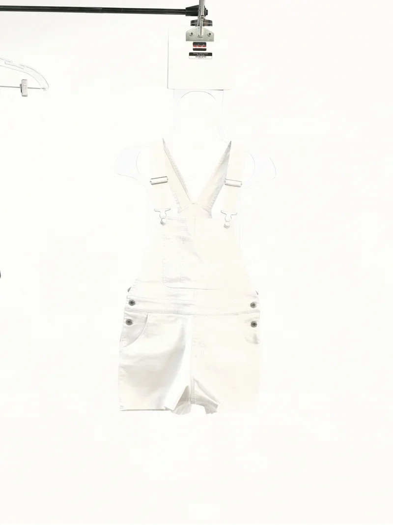 No Boundaries Denim Shortalls, 3" Inseam, Women's | Walmart (US)