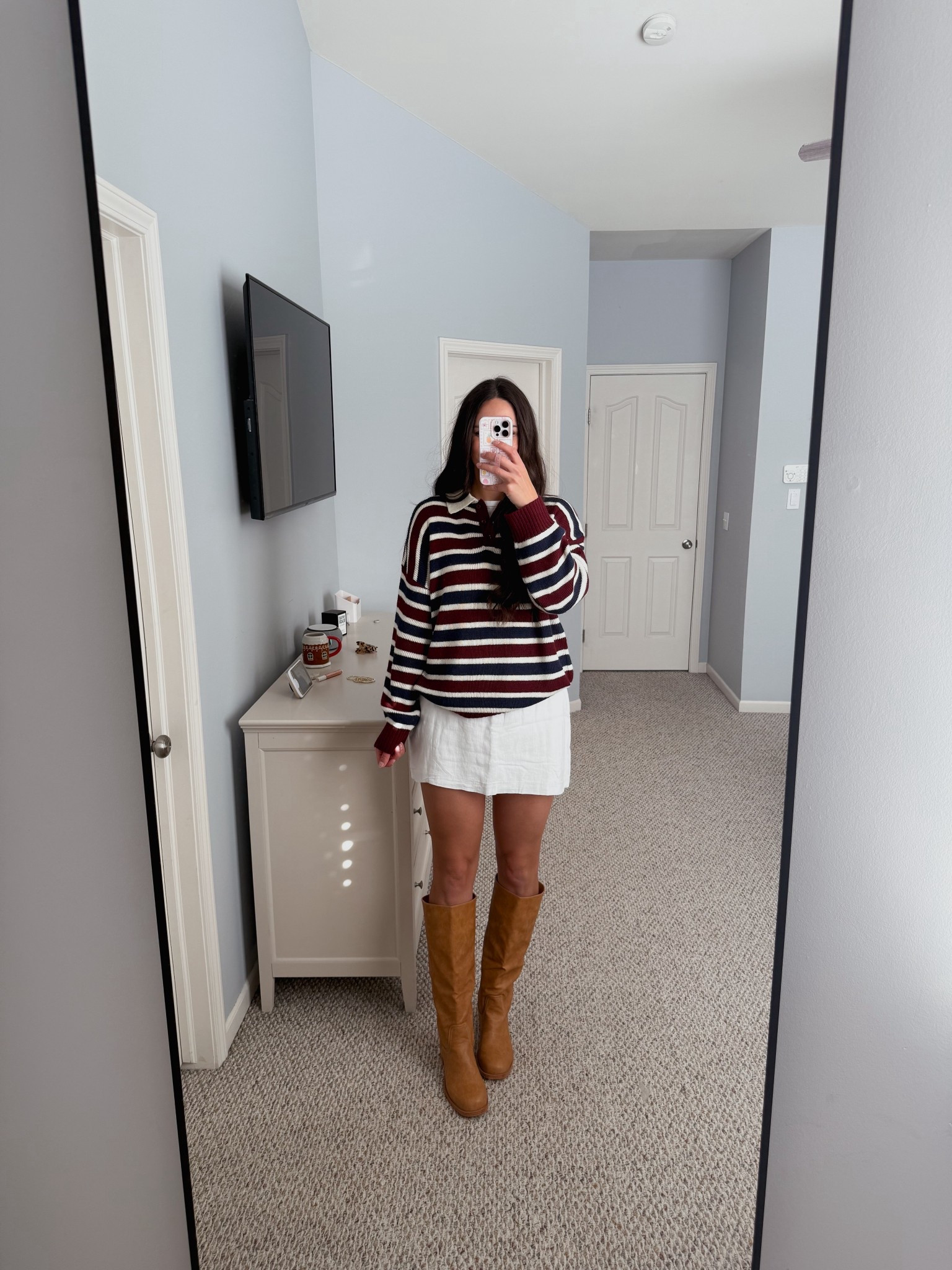 Pinterest inspired outfit! Skorts forever 👏🏻

Easy outfits
Pinterest outfit 
Spring outfit 
Collared sweater 
Banana boots


#LTKSaleAlert #LTKSeasonal #LTKootd