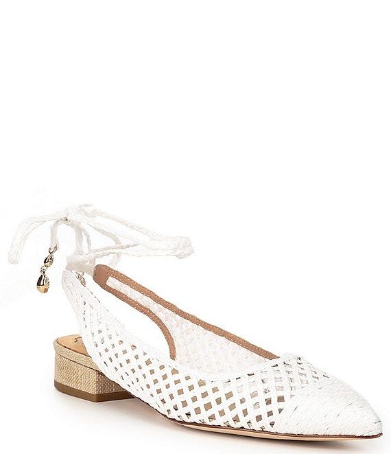 x Jennifer Sumko Newport Woven Lace-Up Dress Flats | Dillard's