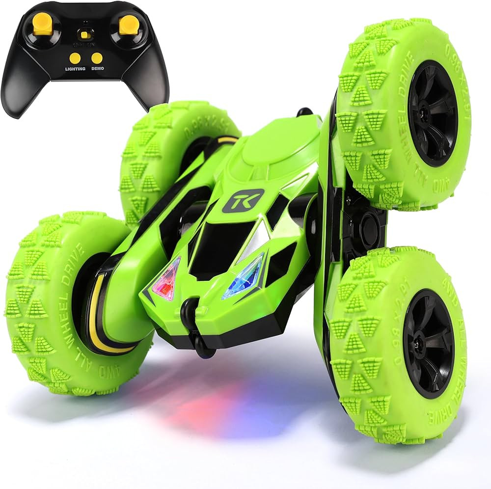 Threeking RC Stunt Cars Remote Control Car Double-Sided Driving 360-degree Flips Rotating Car Toy... | Amazon (US)
