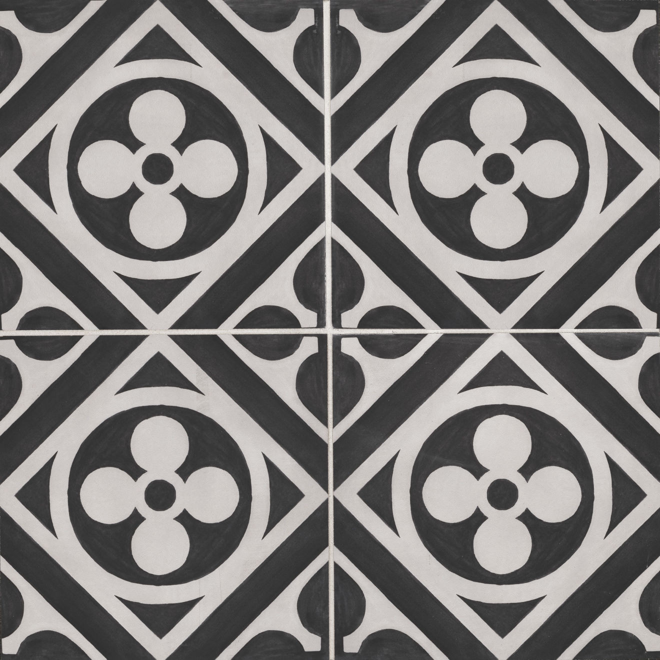 Chateau 12" x 12" Decorative Tile in Midnight Canvas | Bedrosians Tile & Stone