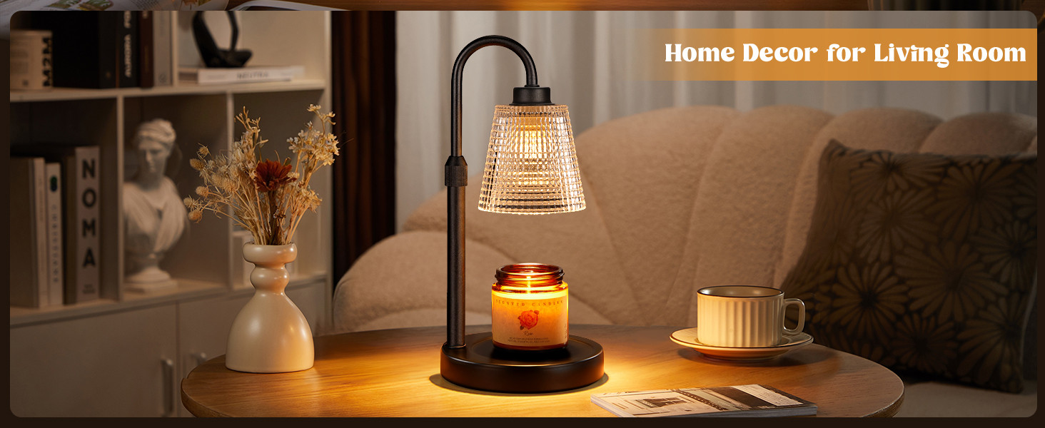 Innqoo Candle Warmer Lamp with Timer, Dimmable Candle Warmer for Jar Candles, Height Adjustable Wax Melts Warmer, Birthday Gifts for Women Mom, House Warming Gifts New Home Decor | Amazon (US)