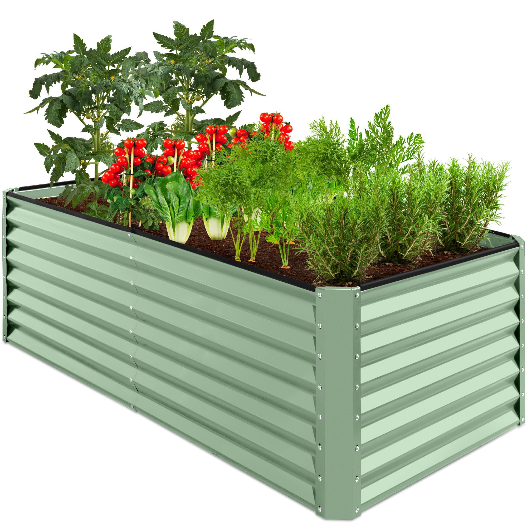 Best Choice Products 6x3x2ft Outdoor Metal Raised Garden Bed, Deep Root Box Planter for Vegetable... | Amazon (US)