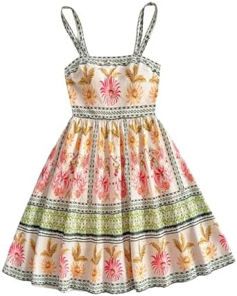 MakeMeChic Women's Summer Tribal Print Cami Dress Sleeveless A Line Flare Mini Dresses Boho Sundr... | Amazon (US)