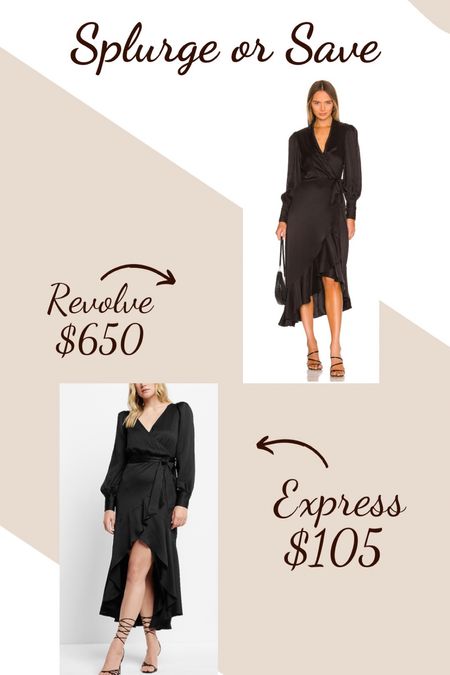 Splurge vs save 
Black dress 
Midi dress 


#LTKSeasonal #LTKstyletip #LTKwedding