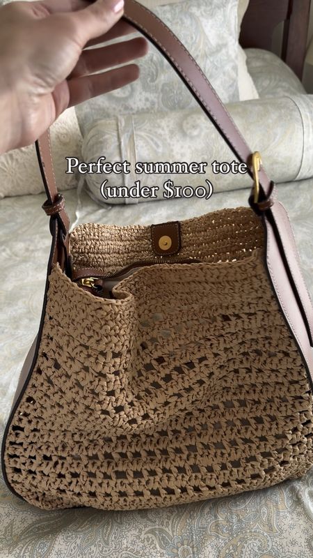 Love this raffia tote bag for summer - under $100, very spacious, comfortable on the shoulder 

#LTKFindsUnder100 #LTKVideo #LTKItBag
