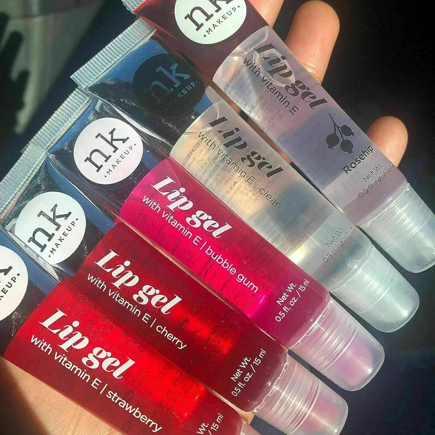 NICKA K NEW YORK VARIETY SET OF 5 NK Hydrating Lip Gel - Vitamin E (Clear, Rosehip Oil, Bubble Gu... | Amazon (US)