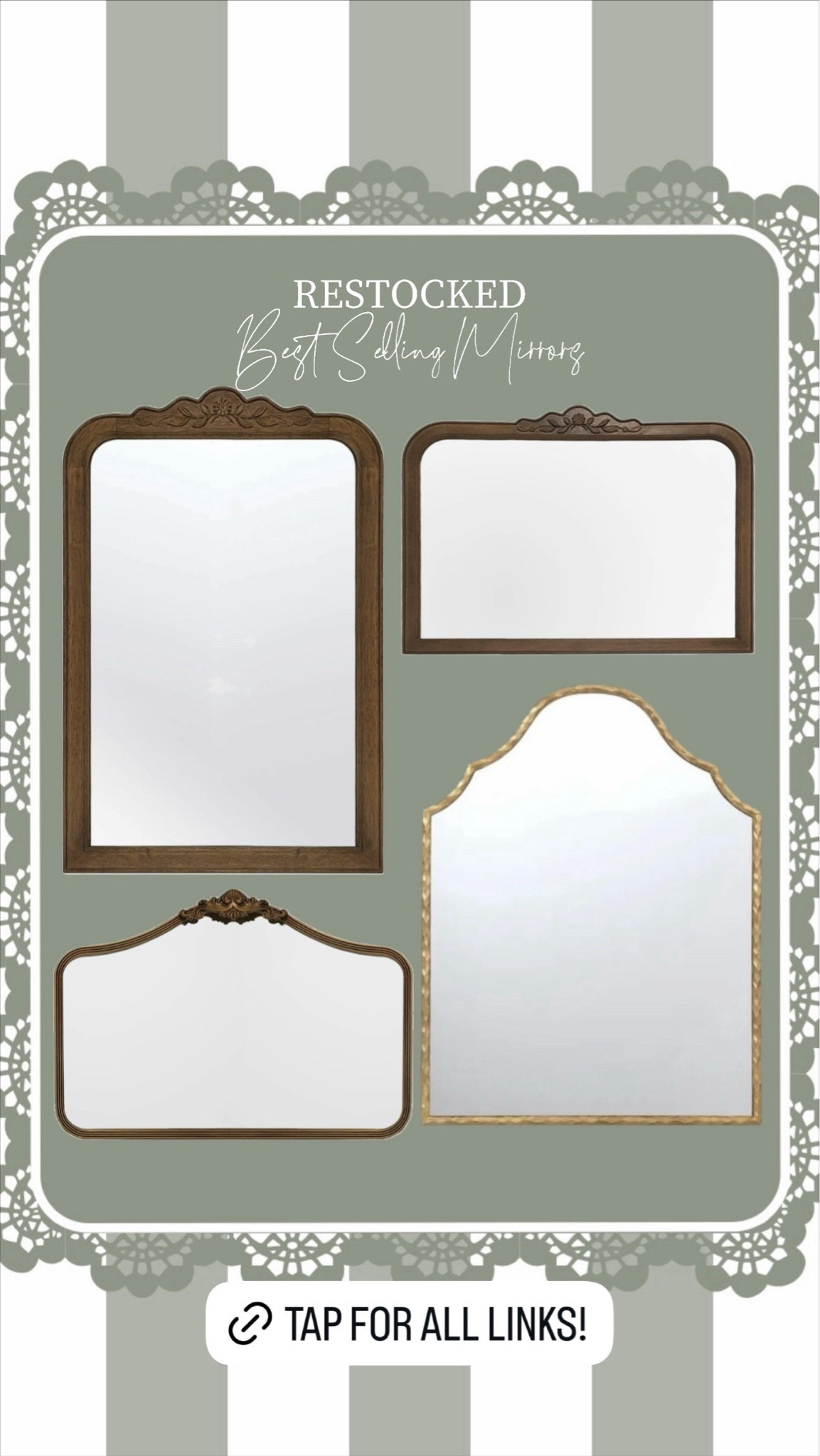 Look at all of these GORG mirrors that just restocked!!

#LTKSeasonal #LTKHome