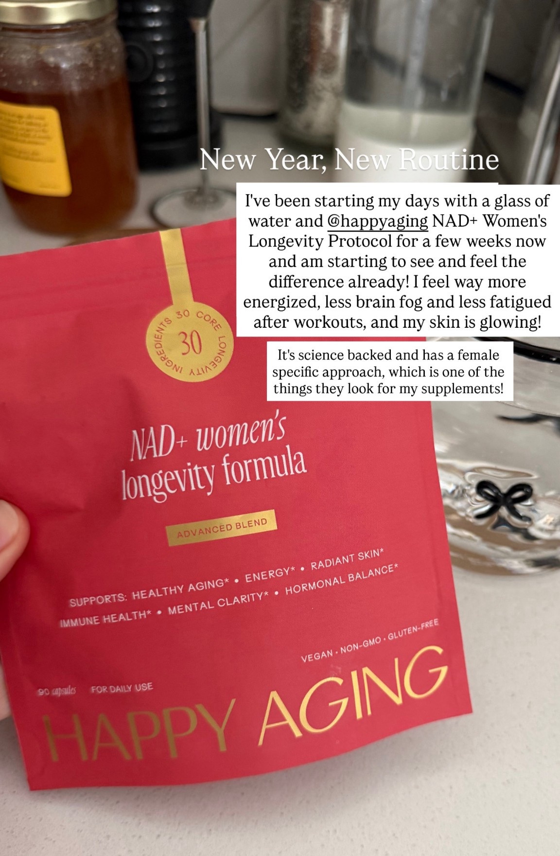 I have been loving this supplement and can actually notice a difference! #wellness #proaging #beauty #longevity #happyaging #mom #supplements #momsupplements #newyearsresolution

#LTKmomlife #LTKselfcare #LTKdayinmylife