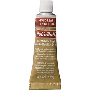 AMACO Rub 'n Buff Wax Metallic Finish, Gold Leaf, 0.5-Fluid Ounce | Amazon (US)